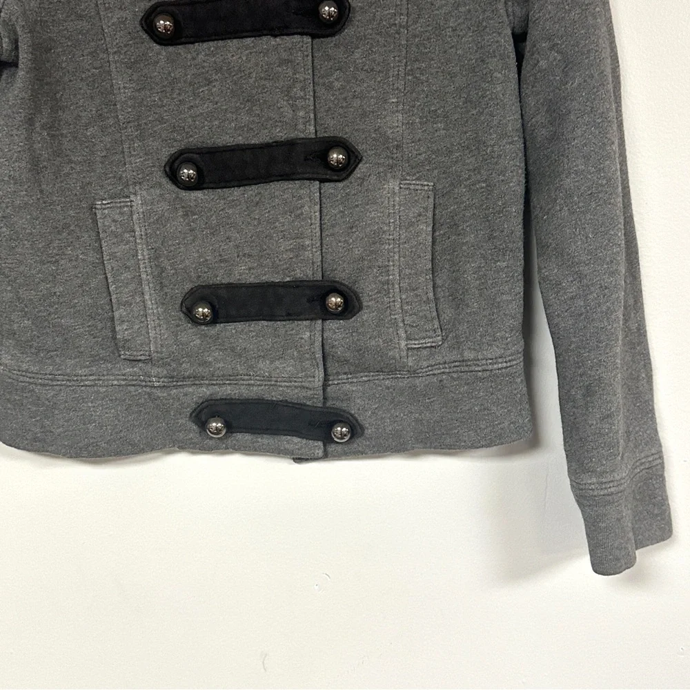 GAP Gray Kids Pea / Circus Master Jacket with Black Accents & Silver Buttons, 10